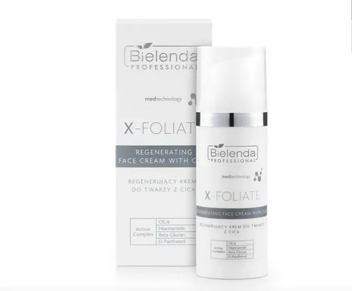 Bielenda Professional MedTechnology, X-foliate,  Regenerujący krem do twarzy z CICA