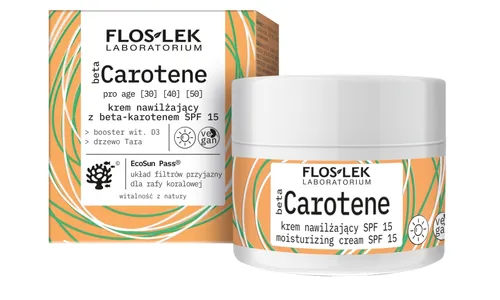 Floslek Beta Carotene Pro Age, Krem nawilżający z beta-karotenem na dzień SPF 15