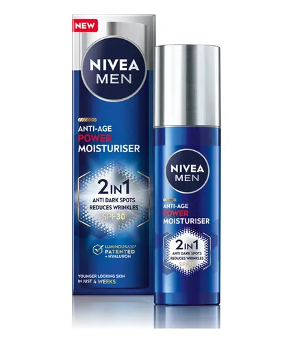 Nivea Men, Anti-Age Power Moisturiser 2in1 Anti Dark Spots SPF 30 (Krem nawilżający dla mężczyzn przeciw przebarwienion)