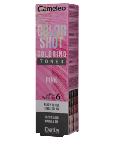 Delia Cameleo, Color Shot, Coloring Toner, Pink (Róż, Toner koloryzujący do włosów)