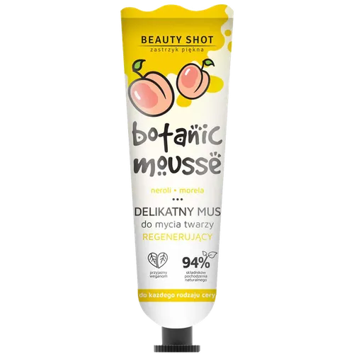 Beauty Shot Botanic Mousse, Delikatny mus do mycia twarzy regenerujący `Neroli, morela`