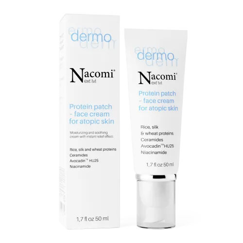 Nacomi Next Lvl.Dermo, Protein Patch Face Cream for Atopic Skin (Proteinowy plaster-krem do skóry atopowej)