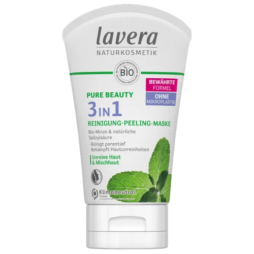 Lavera Pure Beauty, 3in1 Reinigung, Peeling & Maske (Oczyszczanie, peeling i maska 3w1)