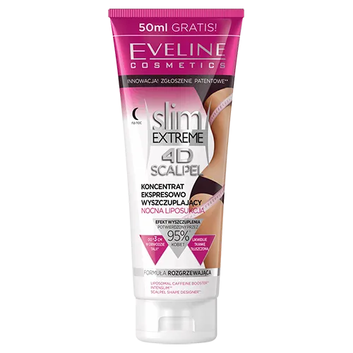 Eveline Cosmetics Slim Extreme 4D Scalpel, Nocny koncentrat ekspresowo wyszczuplający
