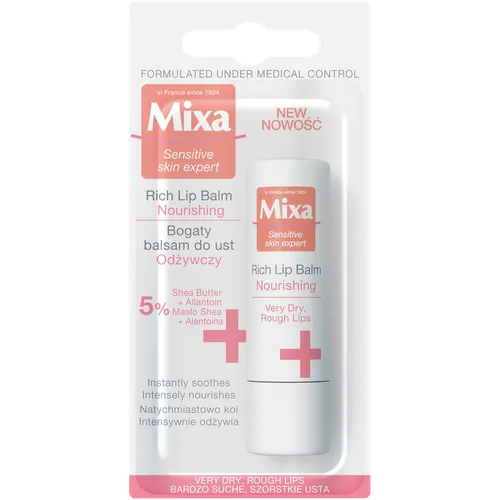 Mixa Sensitive Skin Expert Rich Lip Balm Nourishing (Bogaty balsam do ust odżywczy)