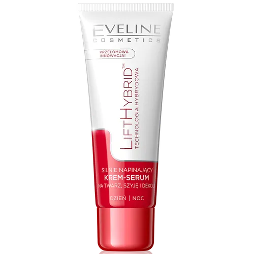 Eveline Cosmetics Lift Hybrid, Silnie napinający krem - serum na twarz, szyję i dekolt