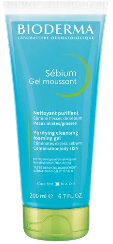 Bioderma Sebium, Gel Moussant, Purifying Cleansing Foarming Gel (Antybakteryjny żel oczyszczający do cery mieszanej i tłustej (nowa wersja)) - 2