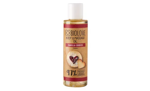 Biolove Vanilla Cookies, Body & Massage Oil (Olejek do ciała i masażu o zapachu waniliowych ciasteczek)