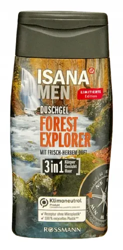 Isana Men, Forest Explorer Duschgel 3 in 1 (Żel pod prysznic 3 w 1)