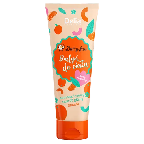 Delia Dairy Fun, Budyń do ciała `Pomarańczowy zawrót głowy`