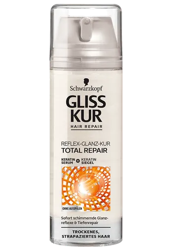 Schwarzkopf Gliss Total Repair, Reflex-Glanz (Nabłyszczająca odżywka bez spłukiwania do włosów suchych i zniszczonych)