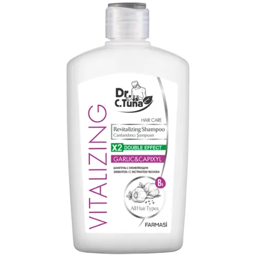 Dr.C.Tuna Vitalizing, Revitalizing Shampoo Garlic & Capixyl (Szampon odżywczy do włosów ze skłonnością do wypadania `Czosnek i Capixyl`)