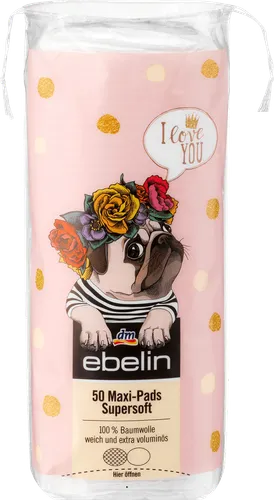 Ebelin 50-Maxi Pads Supersoft Mops (Super miękkie duże płatki do demakijażu)