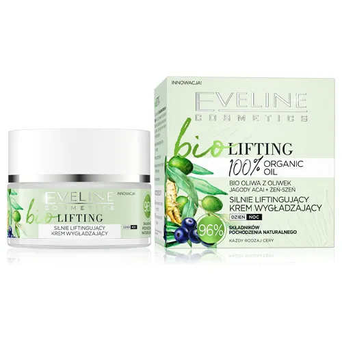Eveline Cosmetics Bio Lifting, Silnie liftingujący krem wygładzający na dzień i na noc