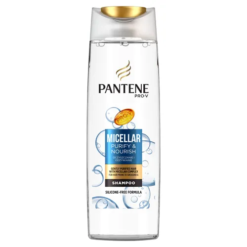 Pantene Micellar, Oczyszczanie i Odżywianie, Szampon  do włosów pozbawionych witalności ze skłonnością do przetłuszczania się