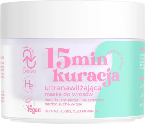OnlyBio Hair Cycling, 15-minutowa kuracja ultranawilżająca maska do włosów