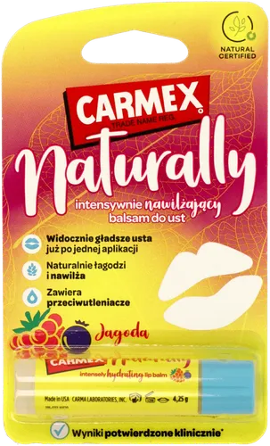 Carma Laboratories Carmex, Naturally Intensely Hydrating Lip Balm Blueberry (Intensywnie nawilżający balsam do ust `Jagoda`)