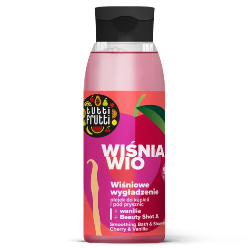 Tutti Frutti Wygładzający olejek do kąpieli i pod prysznic `Wiśnia Wio`